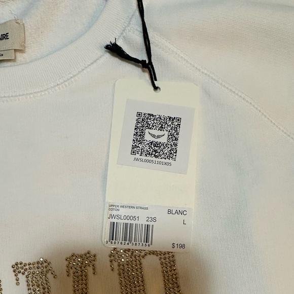 Zadig & Voltaire Western Strass Love Sweatshirt. - Picture 7 of 7